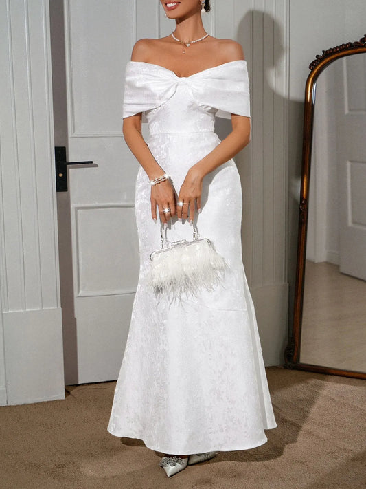 Bow Off-Shoulder Maxi Dress — women's maxi dress Australia