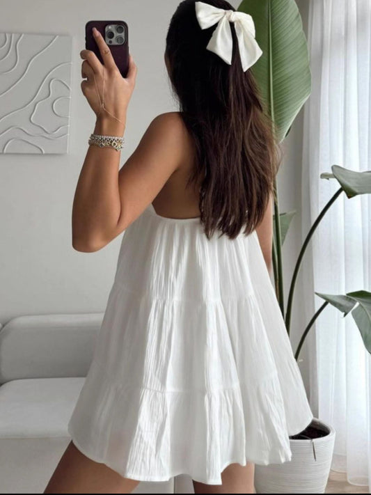 V-Neck Tiered Mini Dress — women's casual dress Australia
