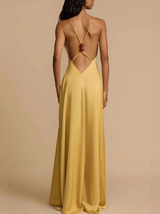 Deep V-Neck Maxi Dress — women's maxi dress Australia
