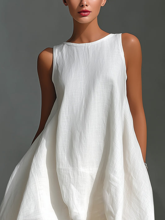 Sleeveless High-Low Hem Dress — women's casual dress Australia