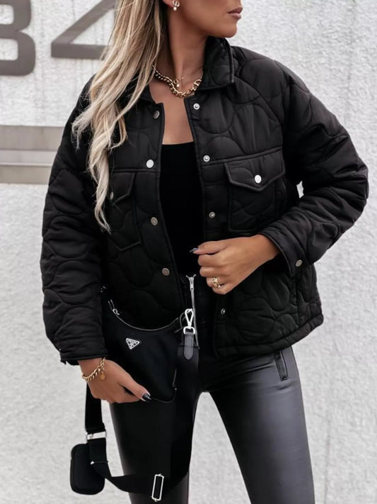 Quilted Snap-Down Casual Jacket — women's jacket Australia