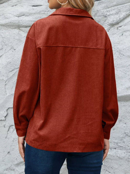 Corduroy Button-Down Shacket — women's outerwear Australia