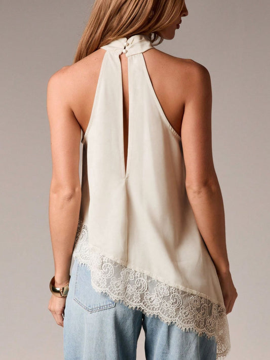 Halter Neck Lace Trim Cami β women's cami Australia