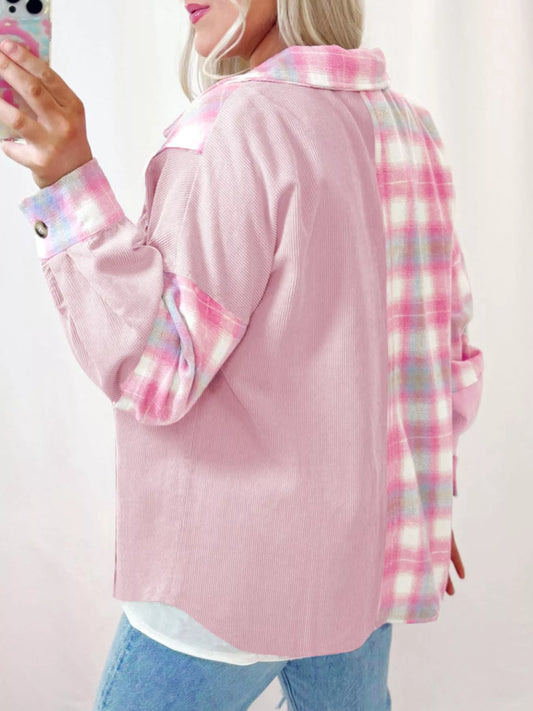 Plaid Button-Up Jacket — women's jacket Australia