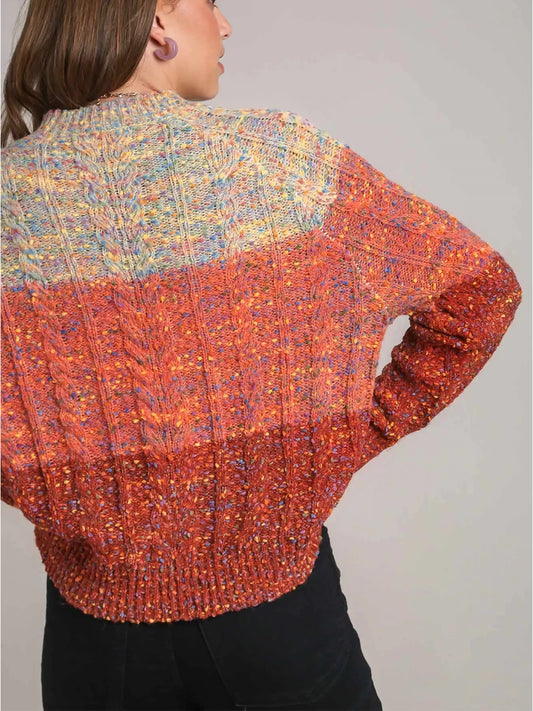 Women's Multicolour Colorful Confetti Wool Ball Knitted Sweater — women's knitwear Australia