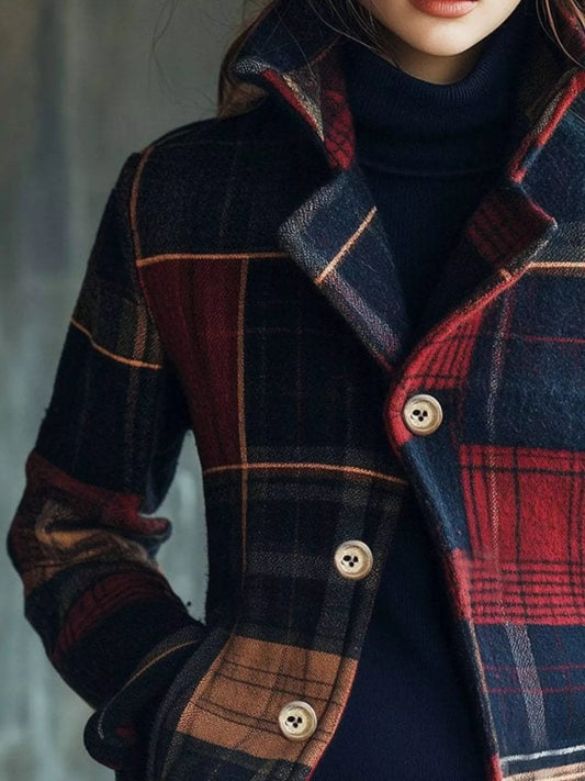 Plaid Button Up Blazer — women's blazer Australia
