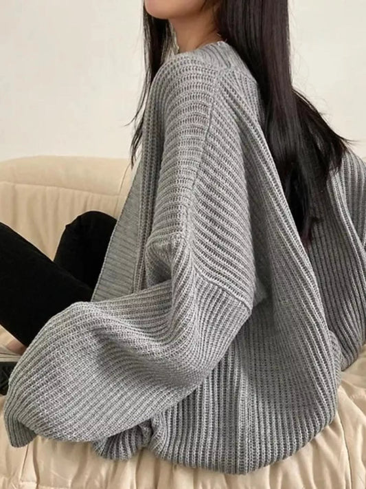 Women's Open Front Oversized Knit Cardigan — women's knitwear Australia