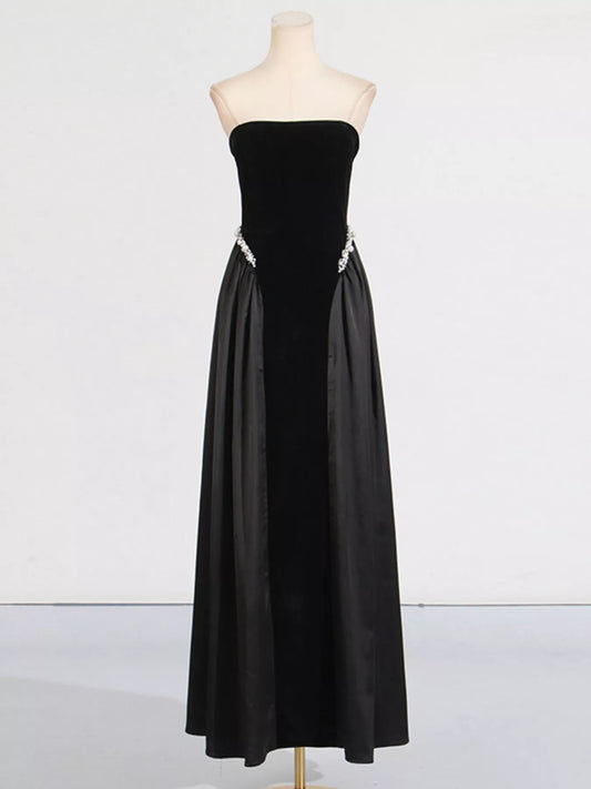 Women's Lace Up Back Tube Maxi Dress — Chic and Unique AU