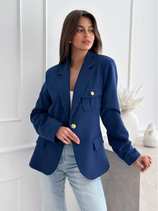 Lapel Collar One Button Blazer — women's blazer Australia