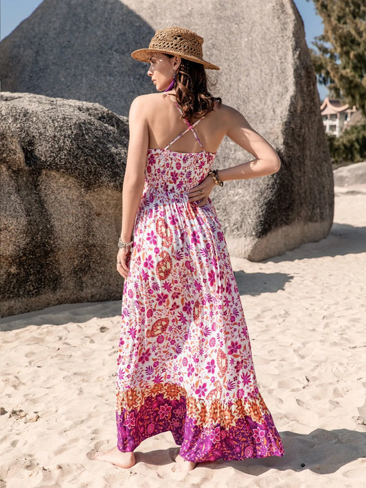 Printed Scoop Neck Cami Dress — women's maxi dress Australia