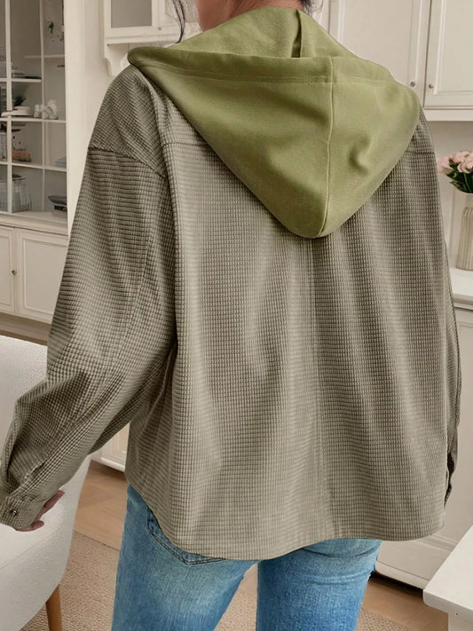 Thermal Knit Textured Hooded Jacket — women's jacket Australia