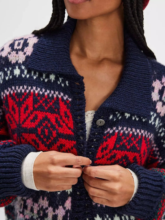 Women's Vintage Button Up Knit Cardigan — women's knitwear Australia