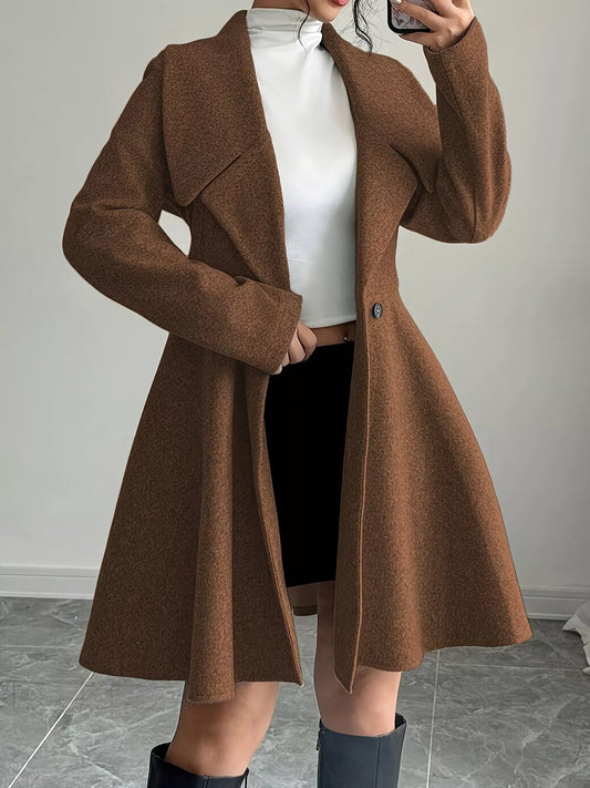 Double-Breasted Fit & Flare Coat — women's coat Australia