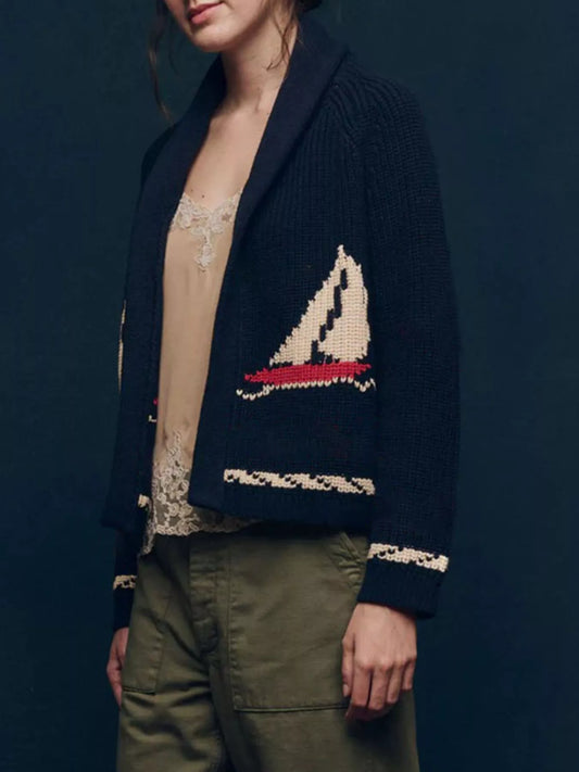 Women's Open Front Long Sleeve Cardigan — women's knitwear Australia
