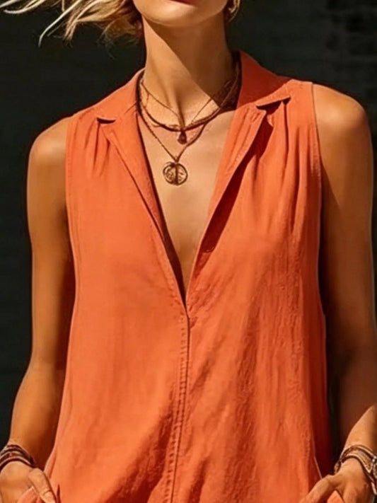 Sleeveless Maxi Dress with Side Pockets — women's maxi dress Australia