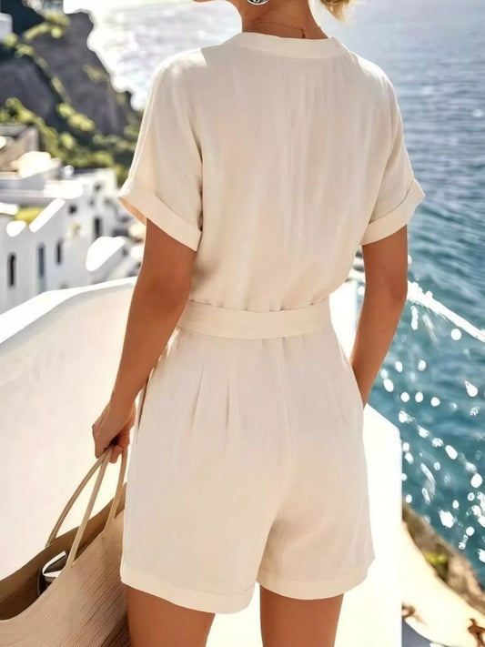 Button Down Shirt and Shorts Set — women's co-ord set Australia