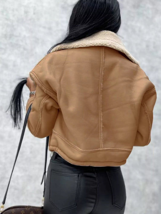 Sherpa Trim Cropped Jacket — women's jacket Australia