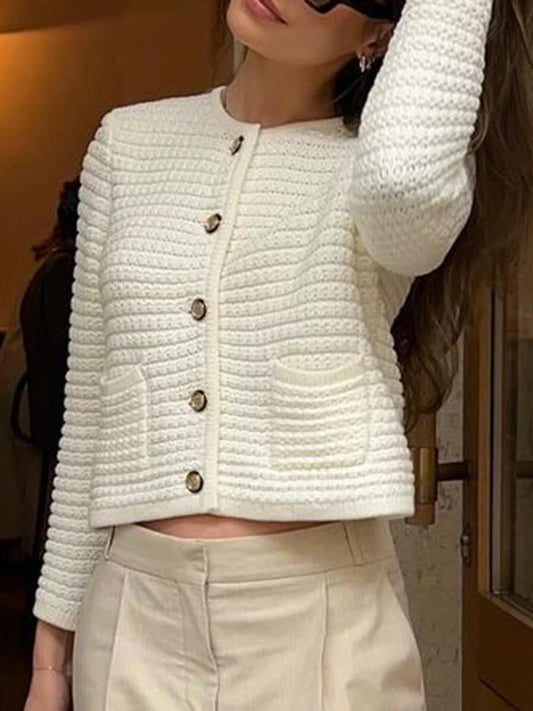 Women's Button-Down Long Sleeve Cardigan — women's knit cardigan Australia