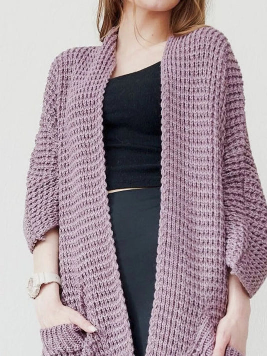 Women's Chunky Knit Open Front Cardigan — women's knitwear Australia