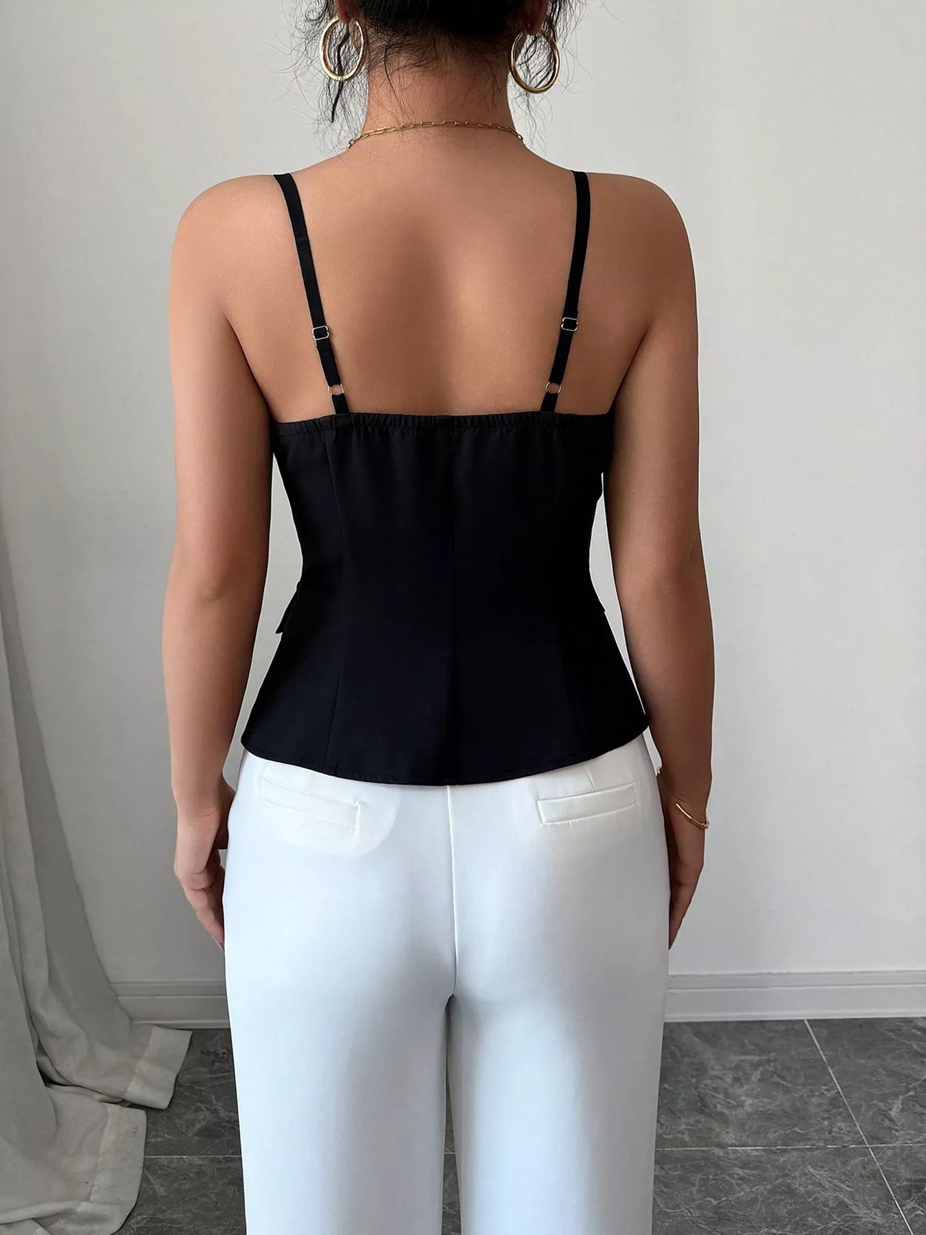 Button-Front Cami Top — women's cami Australia