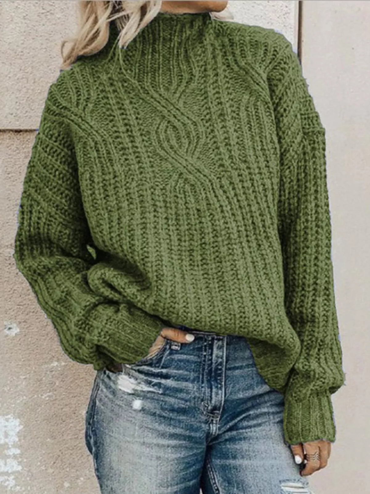 Women's Turtleneck Long Sleeve Sweater — women's knitwear Australia