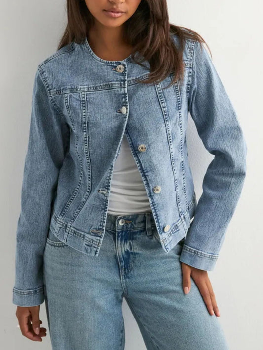 Classic Button-Down Denim Jacket — women's jacket Australia