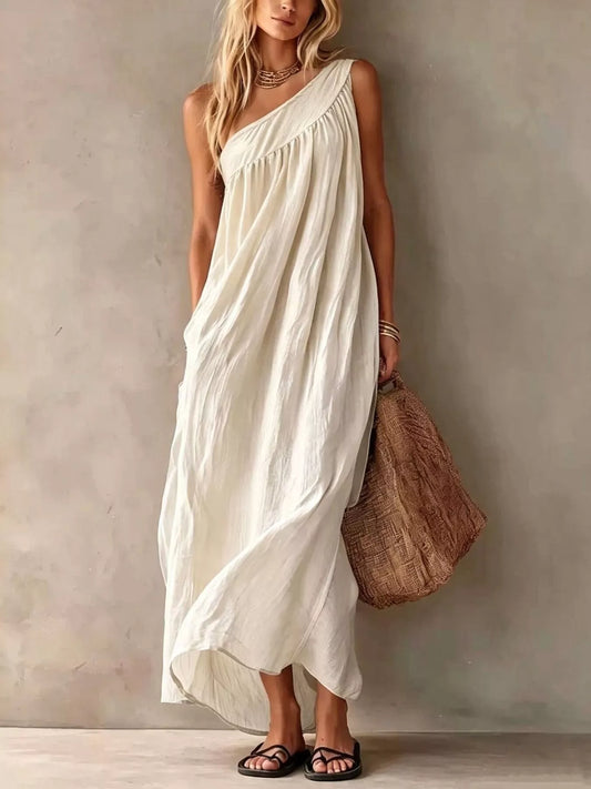 Full Size One-Shoulder Maxi Dress Plus Size — women's maxi dress Australia