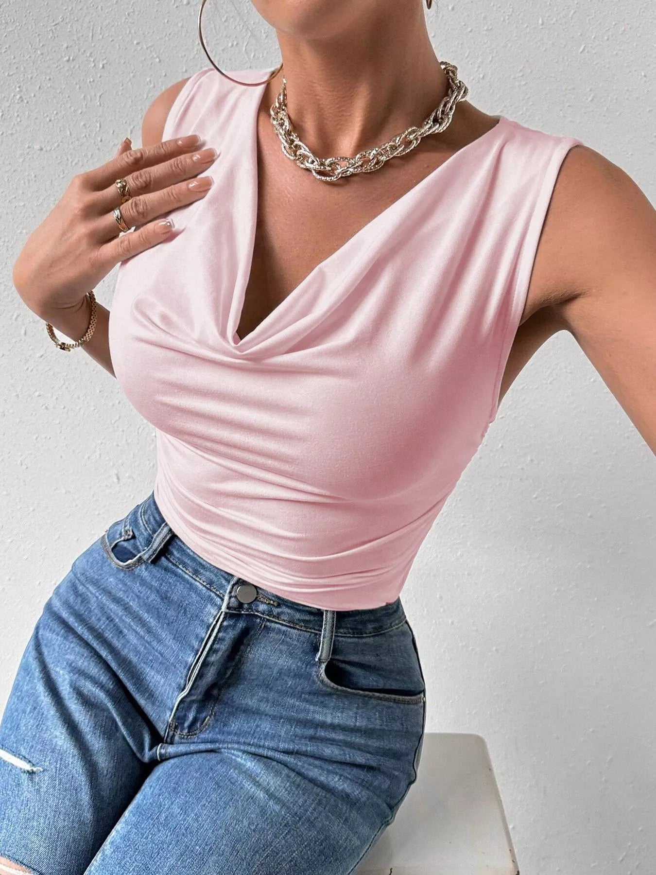 Cowl Neck Tank — women's tank top Australia
