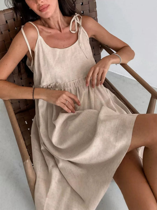 Frill Tie Shoulder Mini Dress — women's mini dress Australia