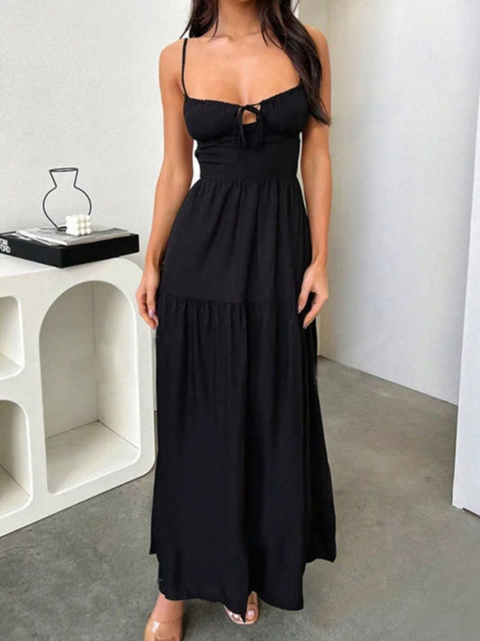 Lace Up Back Maxi Cami Dress — women's maxi dress Australia