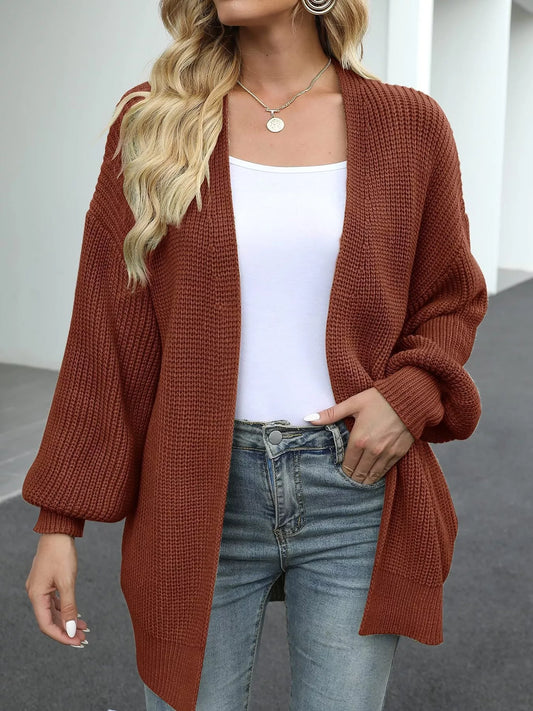 Women's Chunky Knit Open Front Cardigan — women's knitwear Australia