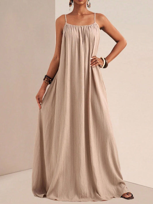 Spaghetti Strap Flowy Maxi Dress — women's casual dress Australia