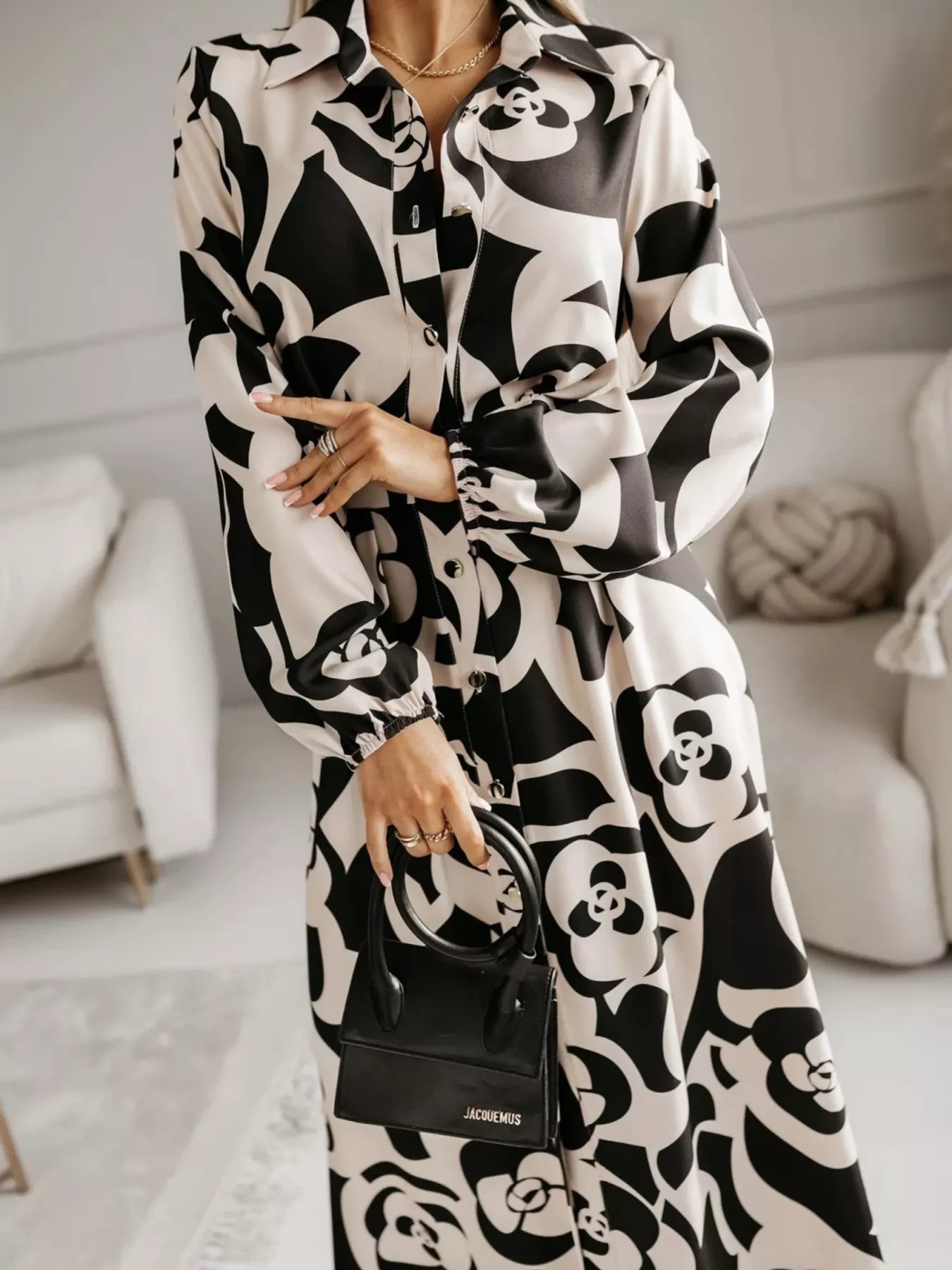 Women's Long Sleeve Maxi Shirt Dress — Chic and Unique AU