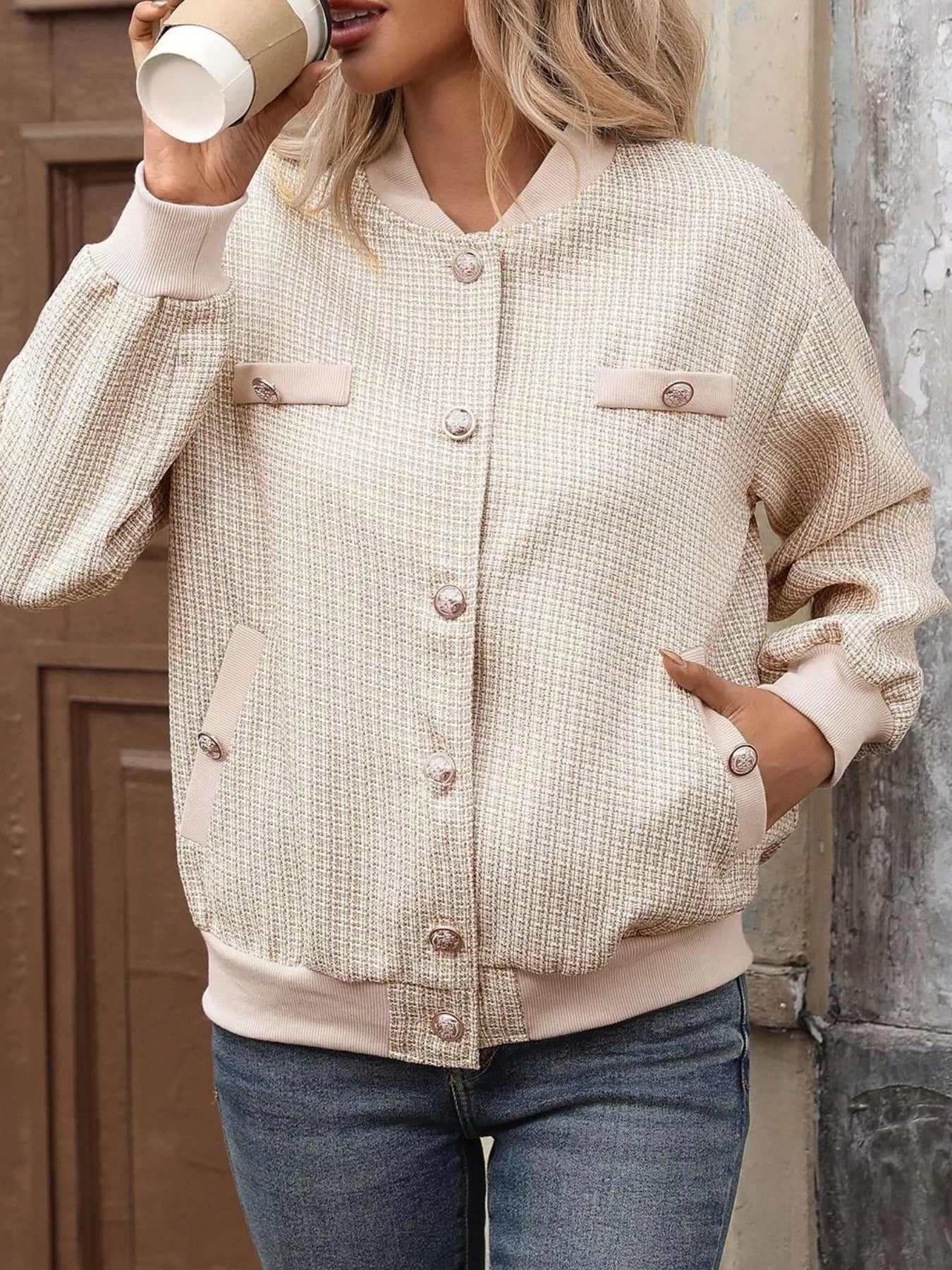 Button Up Long Sleeve Jacket — women's jacket Australia