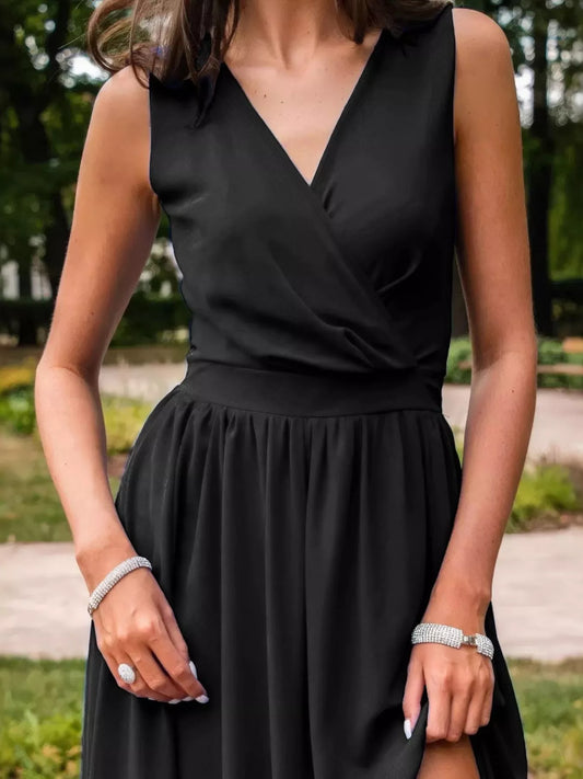 Slit Surplice Sleeveless Maxi Dress — women's maxi dress Australia