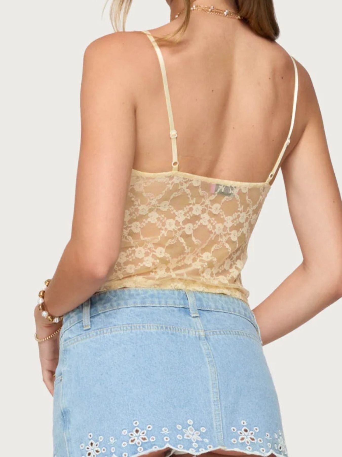Lace Adjustable Strap Cami — women's cami Australia