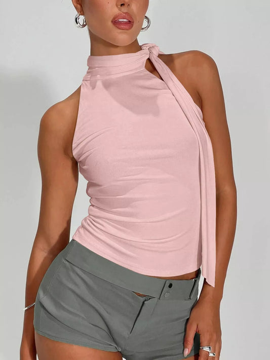 Halter Neck Ruched Top — women's top Australia