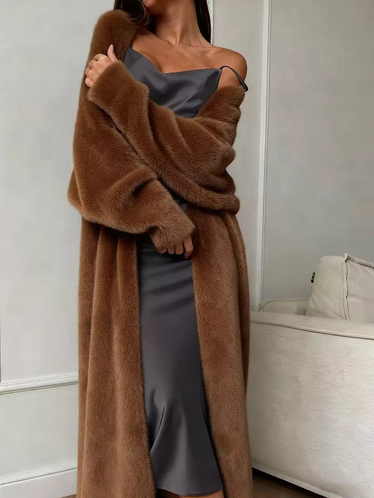 Women's Fuzzy Open Front Longline Cardigan — women's knit cardigan Australia