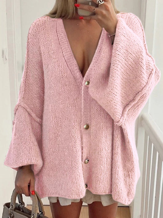 Oversized Knit Button Up Cardigan — women's knit cardigan Australia
