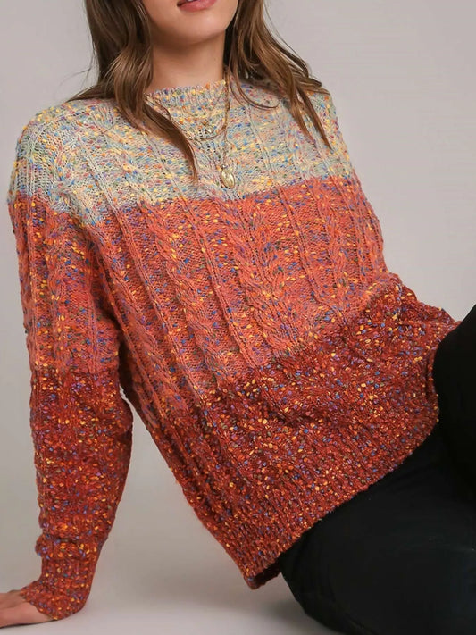 Women's Multicolour Colorful Confetti Wool Ball Knitted Sweater — women's knitwear Australia