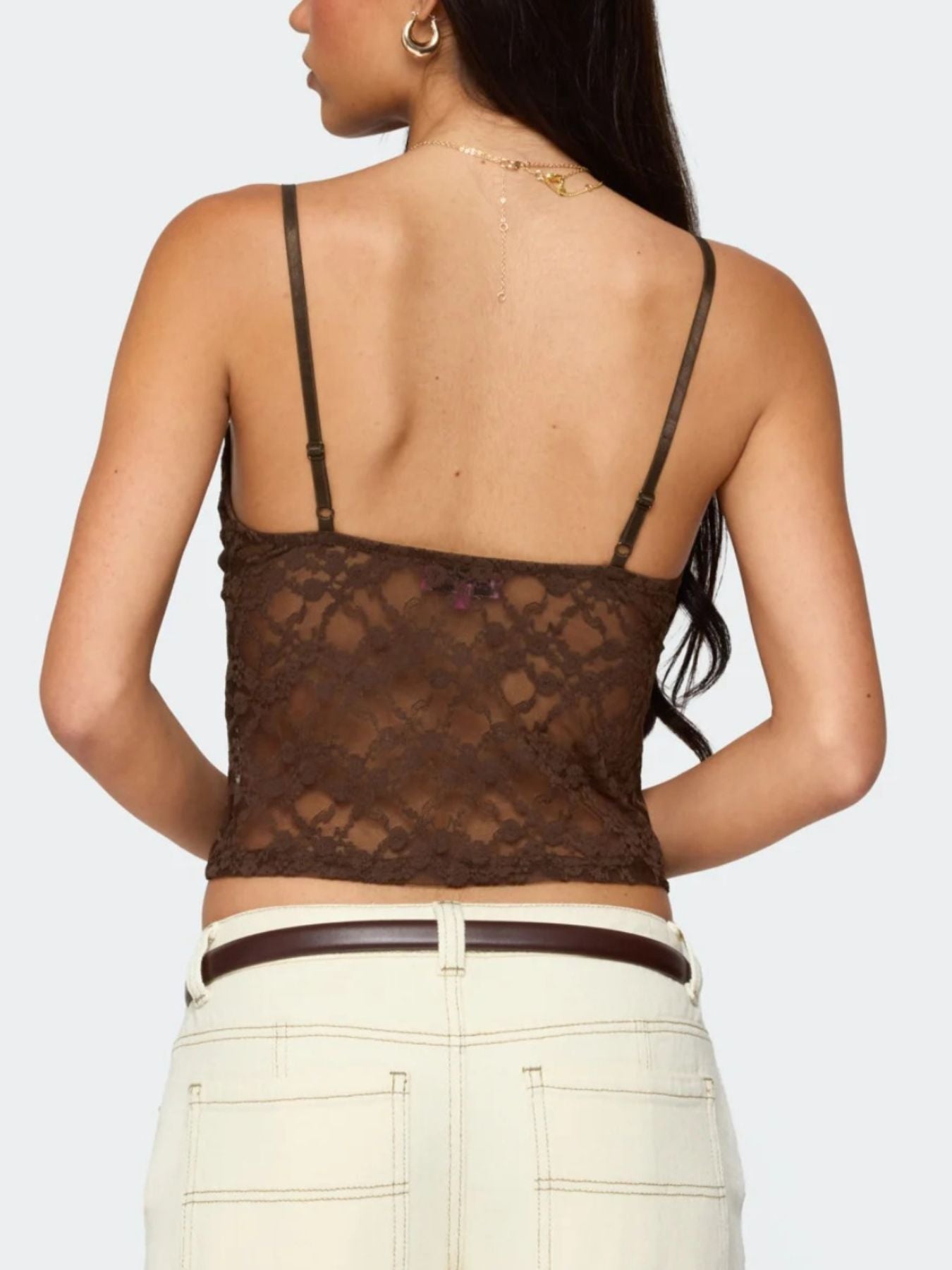 Lace Adjustable Strap Cami — women's cami Australia