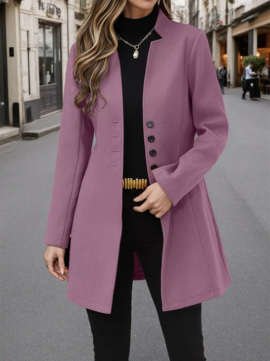 Button Up Long Sleeve Coat — women's coat Australia