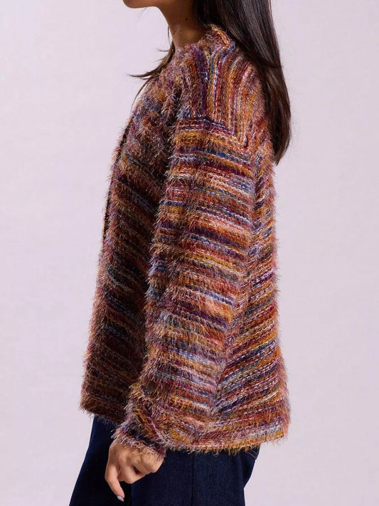 Women's Textured Knit Button-Down Cardigan — women's knitwear Australia