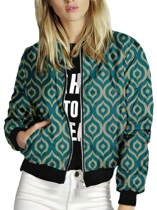 Zip Up Printed Jacket — women's jacket Australia