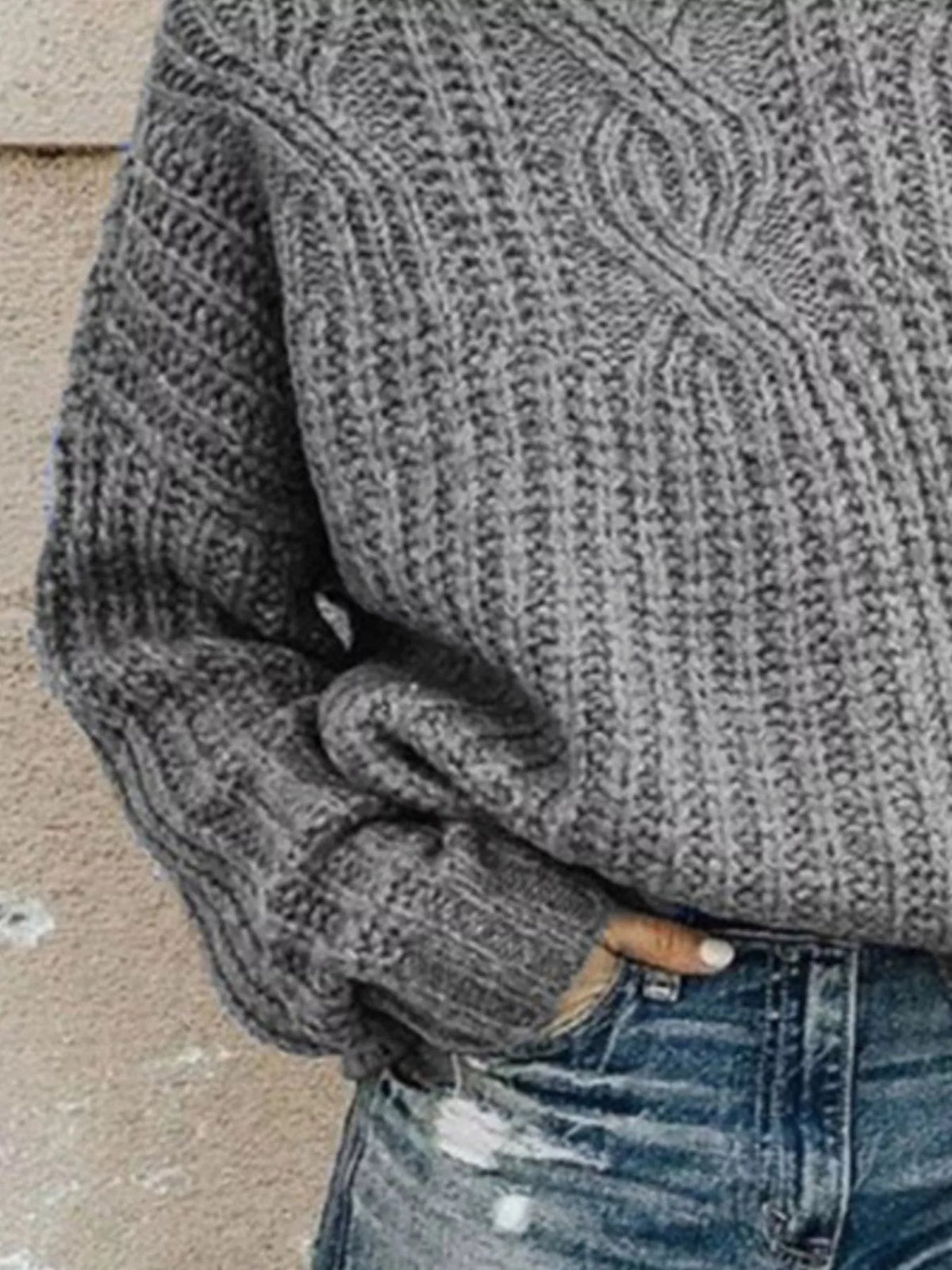 Women's Turtleneck Long Sleeve Sweater — women's knitwear Australia