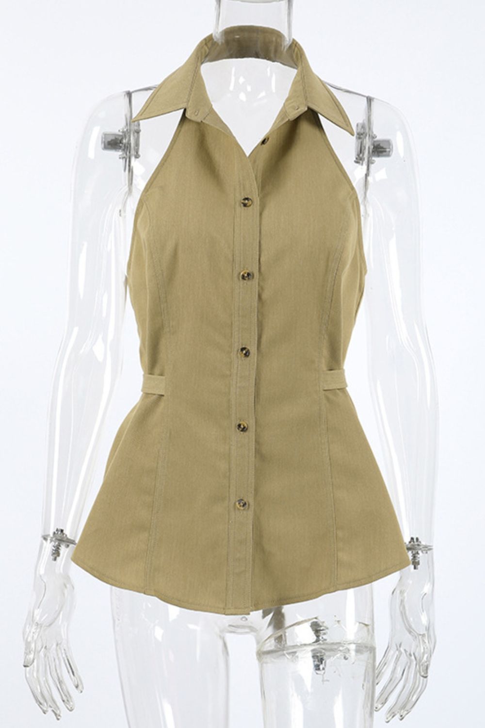 Button-Down Sleeveless Top — women's top Australia