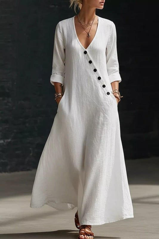 Surplice Long Sleeve Maxi Dress — women's casual dress Australia