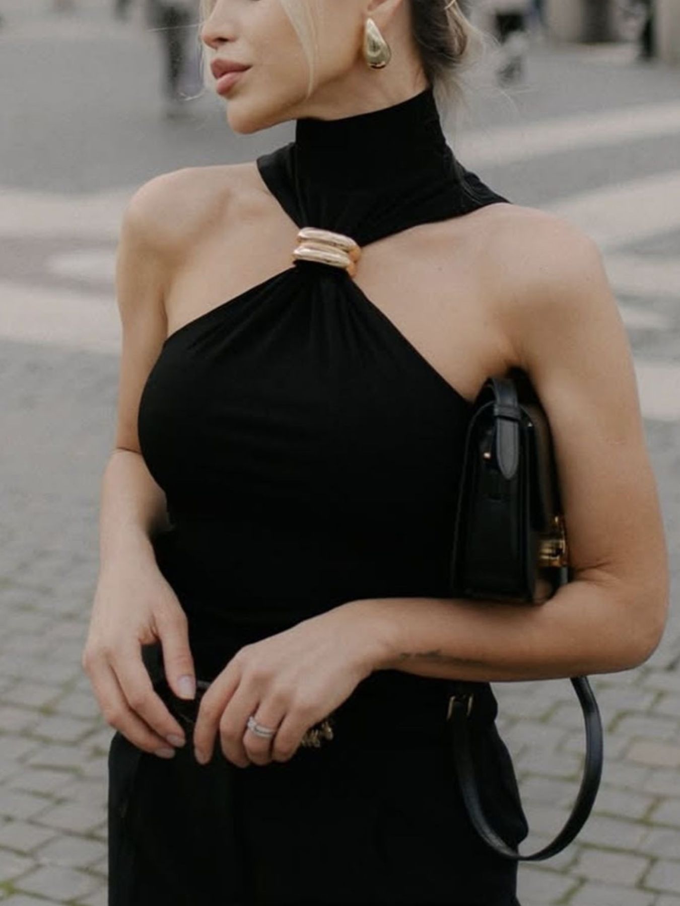 Ring Detail Turtleneck Tank — women's tank top Australia