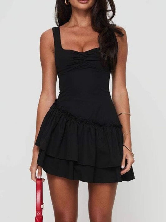 Ruffled Layered Mini Dress — women's casual dress Australia