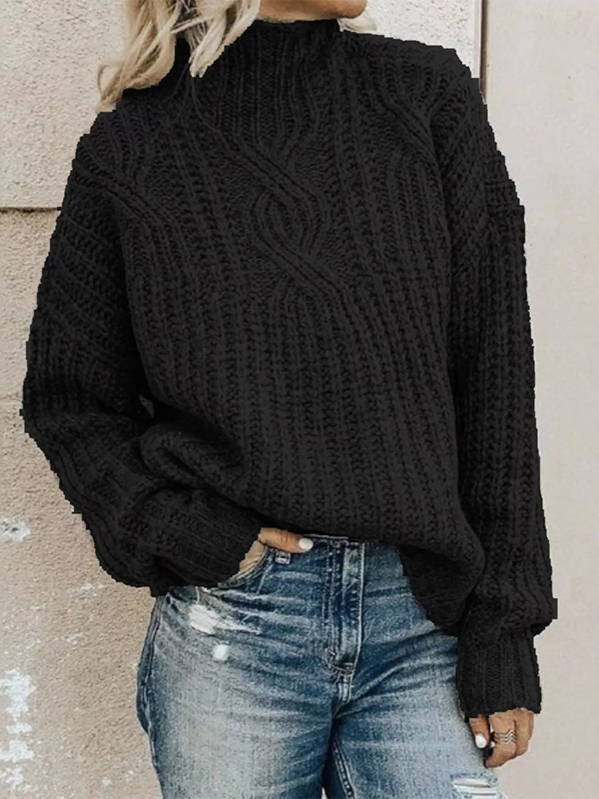 Women's Turtleneck Long Sleeve Sweater — women's knitwear Australia
